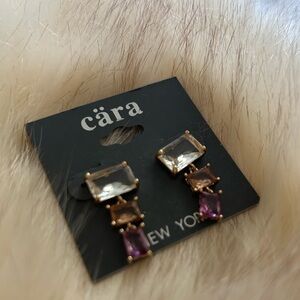 Nordstrom Cara Gold and Purple Earrings